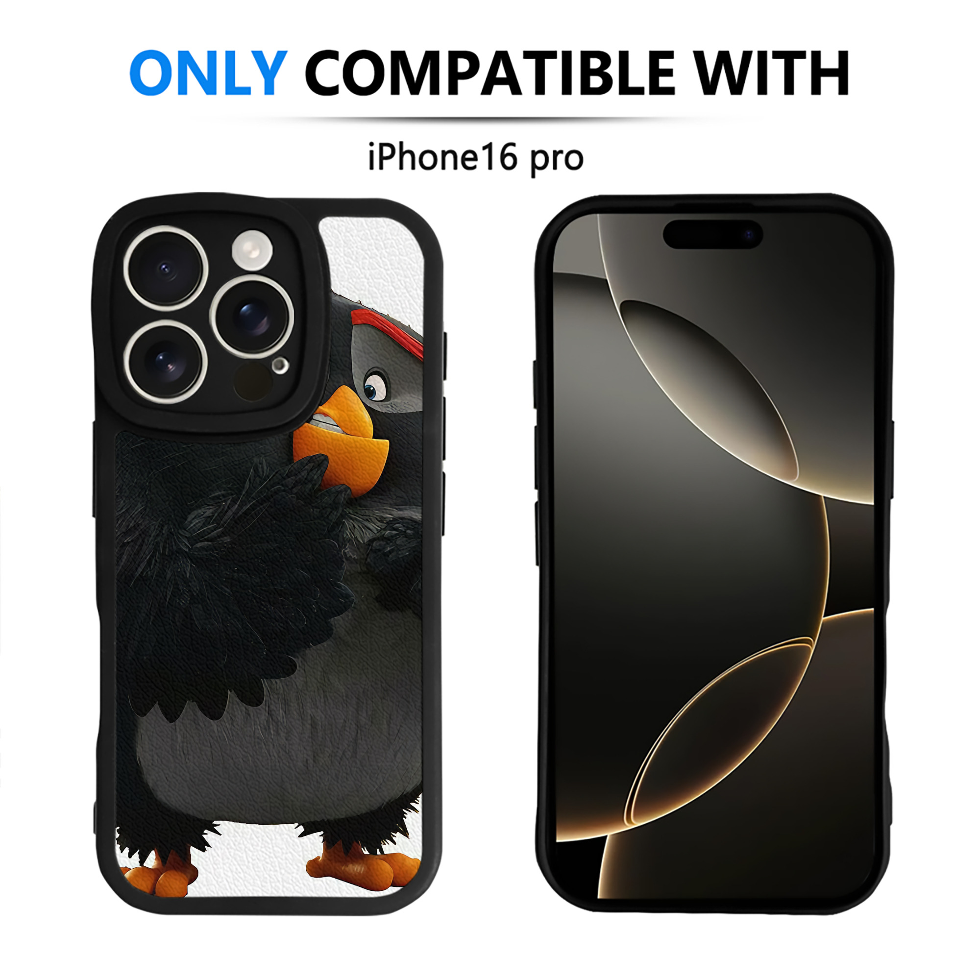 （画像用） Angry Birds アングリーバード 【iPhone 16シリーズ対応】シリコンスマホケース（レザー調） 材質：シリコン